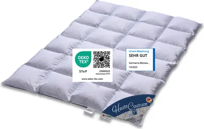 Produktbild von Vitaschlaf® „Haute Couture“ W5 - WARM Daunendecke 100% BAIKAL- SCHNEEDAUNEN - Germany since 1947 (200 x 200 cm)