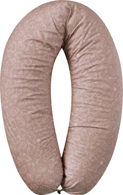 Produktbild von sei Design XXL Stillkissen 190x30 Schwangerschaftskissen Seitenschläferkissen Komfortkissen  Baby Kissen Cats Mocca