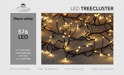 Produktbild von 1,3-1,6m Baumkrone 7,5m/576led warm weiß