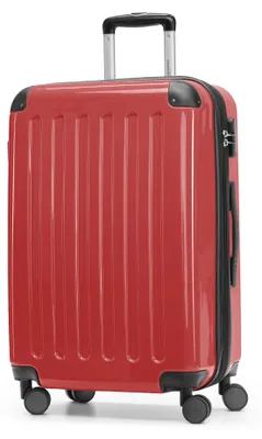 Produktbild von HAUPTSTADTKOFFER - Alex - Hartschalen-Koffer erweiterbarer Trolley glänzende Hartschale Aufgabegepäck Rollkoffer Reisekoffer, 65 cm, 74 Liter,Rot