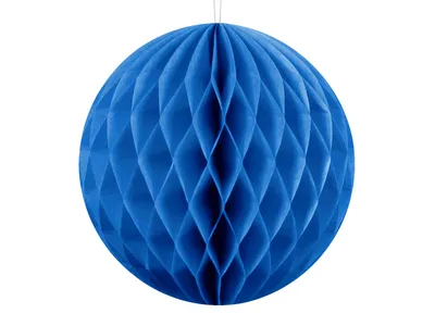Produktbild von Blauer Papierball, rund, 20 cm Durchmesser, aus robustem Papier, wiederverwendbar