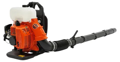 Obrázek produktu pro Benzínový foukač listí – akumulátorový/nosný model – dvoutaktní motor o objemu 41,5 ccm – výkon 2,135 kW – průtok vzduchu 0,24 m³/s (508,5 CFM) – vhodný pro listí i sníh – barva: oranžová