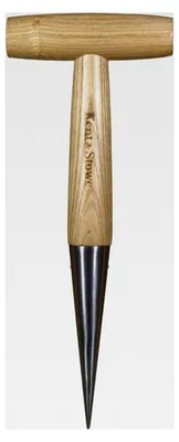 Produktbild von Pflanzholz – Edelstahl-Setzholz zum Pflanzen von Zwiebeln und Sämlingen, Pikierstab mit Eschenholzgriff, Länge: 28,5 cm