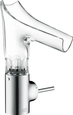 Produktbild von Waschtischmischer AXOR STARCK V m Glasauslauf u AG Facettenschliff chrom