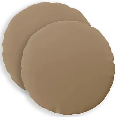 Image de vidaXL, housses de coussin, 2 pièces, modèle HEEREN, couleur taupe, diamètre 40 cm, polyester