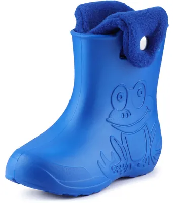 Produktbild von Ladeheid Eva Kinder Jungen Mädchen Gummistiefel Regenschuhe gefüttert LA-CA-04 (Blau/Marineblau, 34/35 EU)