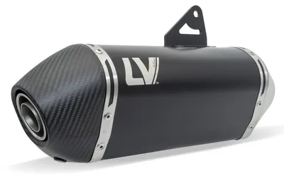 Immagine prodotto di Silenziatore posteriore LeoVince LV-14 Black Edition omologato, acciaio inossidabile nero, terminale in carbonio per Honda NC 750 X anno 2021 - 2024 E5 / anno 2025 - 2026 E5+