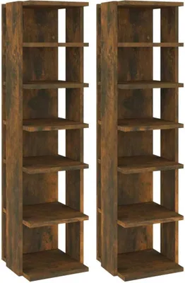 Obrázok produktu pre vidaXL Stojany na topánky 2 ks. Údený dub 27,5x27x102 cm odvodený výrobok z dreva