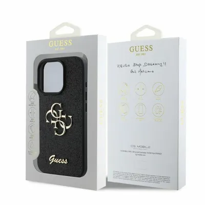Zdjęcie produktu dla GUESS 3666339328474, Pokrowiec, Apple, Apple iPhone 16 Pro Max, 17,5 cm (6.9"), Czarny