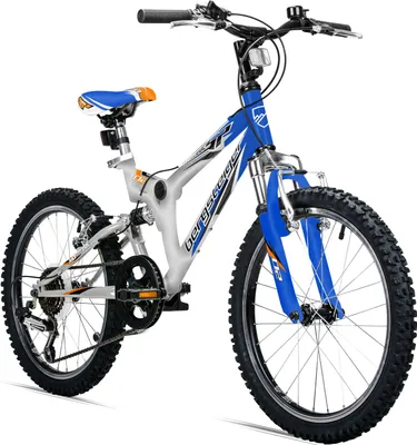 Produktbild von Bergsteiger Montreal 20 Zoll Kinderfahrrad, geeignet für 6, 7, 8, 9 Jahre, Shimano 6 Gang-Schaltung, Mountainbike mit Vollfederung, Jungen-Fahrrad, Mädchen-Fahrrad