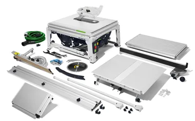 Produktbild von Festool Tischkreissäge TKS 80 EBS-Set, incl. 1x Kreissägeblatt, Absaug-Set, Schiebetisch, Zubehör, Karton