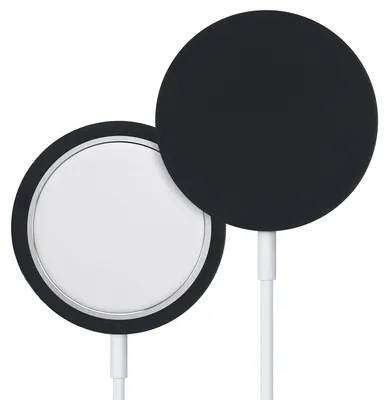 Produktbild von kwmobile Silikon Case kompatibel mit Apple MagSafe Charger Pad - Ladegerät Hülle - Charger Schutzhülle in Schwarz