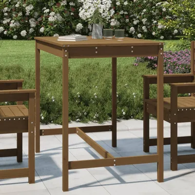 Produktbild von The Living Store Gartentisch Honigbraun 121x82,5x110 cm Massivholz Kiefer