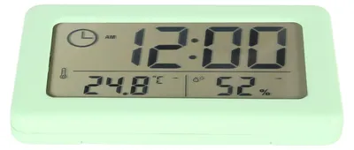 LCD Digitaluhr mit Temperatur & Feuchte, Mini, Kunststoff