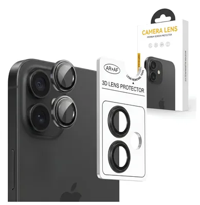 Zdjęcie produktu dla Szkło Ochronne na aparat obiektyw Czarne do Apple iPhone 17 + Aplikator