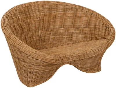 Zdjęcie produktu dla KRINES HOME Krzesło Lotus wykonane z prawdziwego rattanu / siedzisko do jogi do medytacji (nieobrane naturalne)