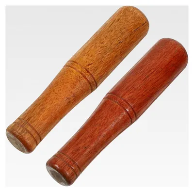 Produktbild von 2 Stück Holz Gewürzmahlstäbe Knoblauchstampfer Kompakt Natürlich Ergonomisch Küchenutensil für Knoblauch und Gewürze