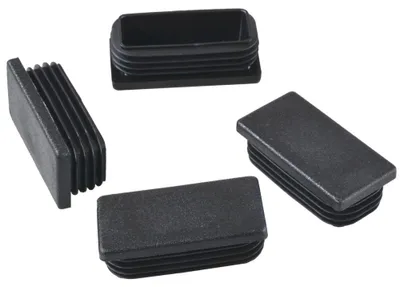 Produktbild von 200 x Lamellenstopfen Vierkantrohrstopfen 100 x 40 mm (Außen) Stopfen SCHWARZ