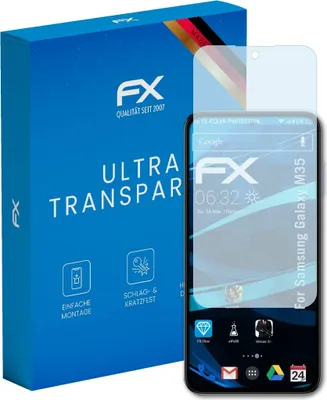 Produktbild von atFoliX FX-Clear 3x Schutzfolie kompatibel mit Samsung Galaxy M35 Displayschutzfolie