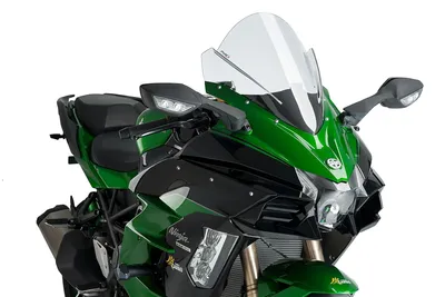 Productafbeelding van PUIG Z-Racing transparante kuipruit, goedgekeurd volgens ABE-normering, voor Kawasaki