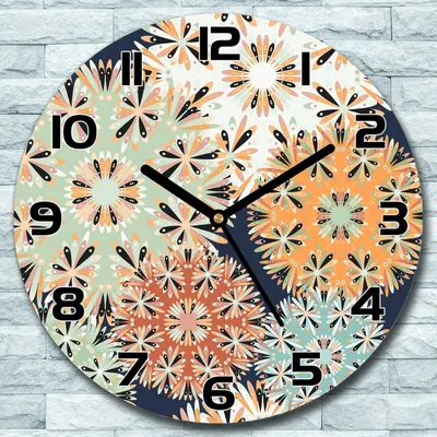 Produktbild von Wanduhr aus Glas Rund fi 30 Farbenfrohes grün Quarz Deko Schlafzimmer Büro