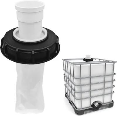 Imagen del producto de Filtro para agua de lluvia IBC, de nylon, con tapa, DN 150, 163 mm, para depósitos de agua de lluvia