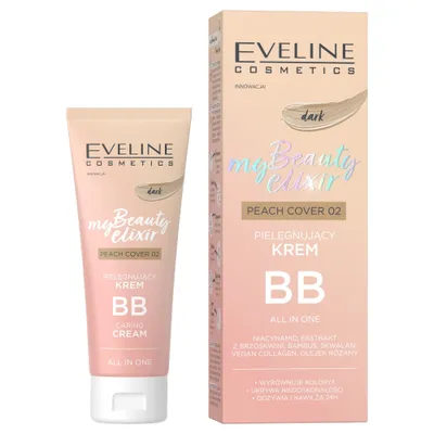 Immagine prodotto di Eveline Cosmetics My Beauty Elixir – fondotinta, luminoso, coprente, Tonalità 02 - Dark