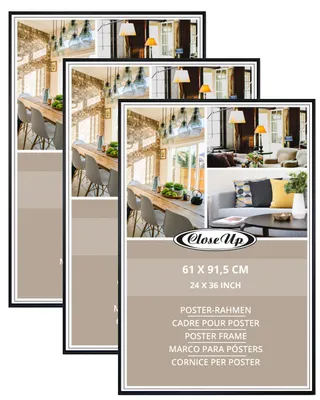 Produktbild von Posterrahmen-Set 61 x 91,5 cm schwarz, 3 Stück