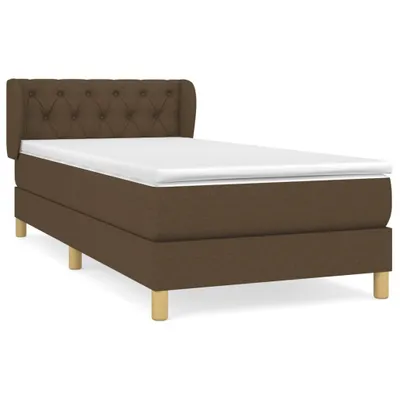 Produktbild von vidaXL Boxspringbett mit Matratze Dunkelbraun 80x200 cm Stoff