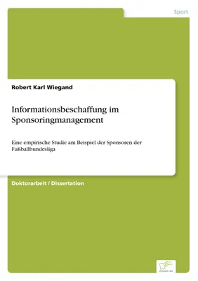 Produktbild von Informationsbeschaffung im Sponsoringmanagement