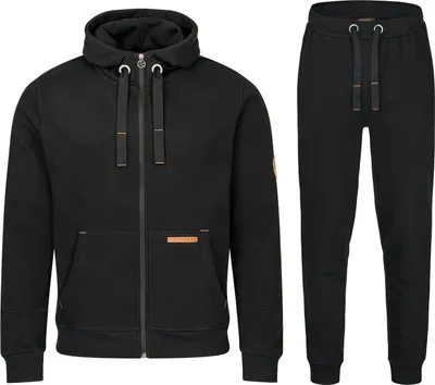 Produktbild von Kuscheliger Jogginganzug Herren leather edition (2-tlg) mit Kapuze Baumwolle