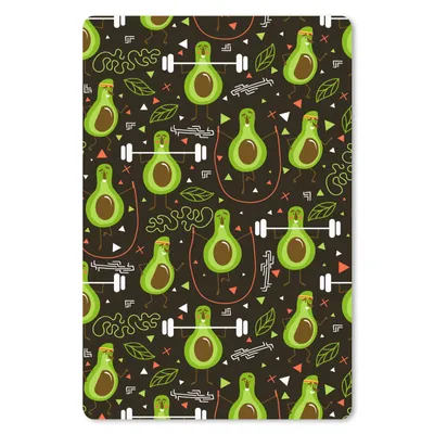 Produktbild von MuchoWow® Mauspad Mousepad Avocado - Fitness - Muster 18x27 cm - Mousepads - Maus Mat - Pad - Mausunterlage