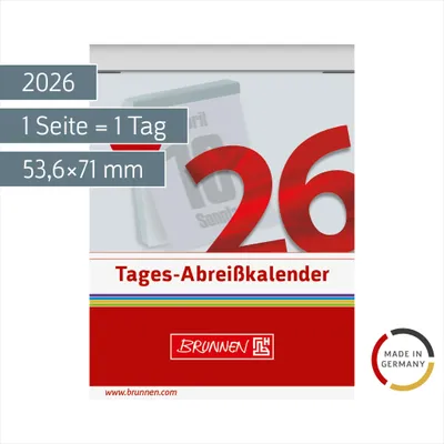 Produktbild von BRUNNEN Abreißkalender '26 Nr. 2 | 53,6×71 mm