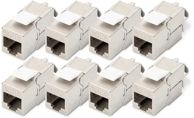 Image de Jack Keystone DIGITUS Cat6A/RJ45->LSA blindé 500MHz 8pcs