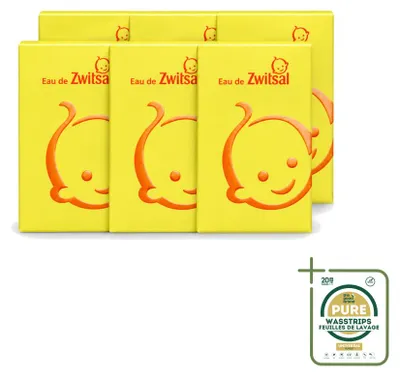Image de 6 x Eau de Toilette Zwitsal - Parfum familier - 95 ml - Pack économique - 6 pièces