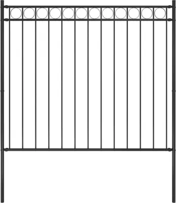 Immagine prodotto di Maison Exclusive - Recinzione da giardino in acciaio 1,81x1,5 m nera