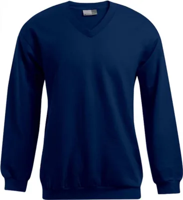 Produktbild von Premium V-Ausschnitt Sweatshirt Plus Size Herren, Marineblau, XXXL