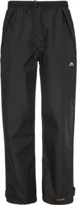 Produktbild von Trespass Tutula Laufhose wasserdicht winddicht Schwarz Größe L mit Gummizug und Kordelzug