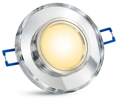 Produktbild von ALINA Glas Decken Einbauspot Einbauleuchte dimmbar & super flach (30mm) rund mit 6W LED Modul warmweiß Einbaustrahler