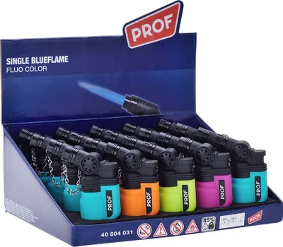 Produktbild von Elektronischer Feuerzeug, Gummibox, Blaue Flamme, Bunte Farben
