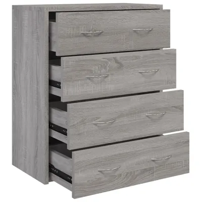 Produktbild von Kommode mit 4 Schubladen 60x30,5x71 cm Grau Sonoma