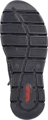 Produktbild von Rieker Damen Stiefelette mit Reißverschluss und Leopardenmuster 55014, Größe:39 EU, Farbe:Schwarz