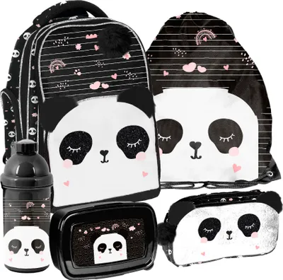 Zdjęcie produktu dla Zestaw szkolny 5-elementowy Panda Paso