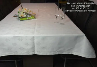Produktbild von Tischwäsche Tischdecke 130 x 230 cm champagner Königslilie