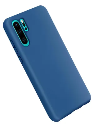 Produktbild von Case Cover Für Huawei P30 Pro 6,47" Case Marineblau Silikonrückseite
