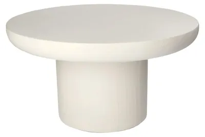 Produktbild von Pomax Piastro Couchtisch, Weiß, Ø 60 x H 32 cm