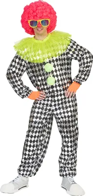 Produktbild von Clown Kokki Kostüm für Herren - Schwarz Weiß