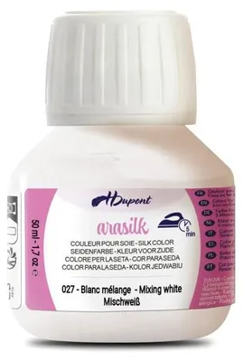 Produktbild von Arasilk 50ml Seidenmalfarbe weiß