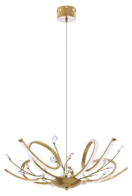 Zdjęcie produktu dla Żyrandol LED Romilli złoty 30W Ciepła biel 2250lm metal wym:120x62x62cm IP20 Rabalux