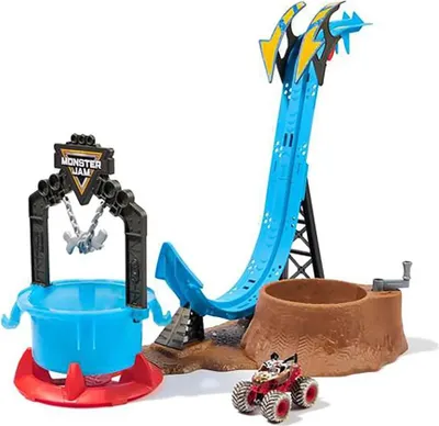 Produktbild von Monster Jam Mud Blasters Monster Mutt Dalmatian Dunk Tank, Monstertruck- & Schienen-Set, 3 Jahr(e), Kunststoff, Mehrfarbig